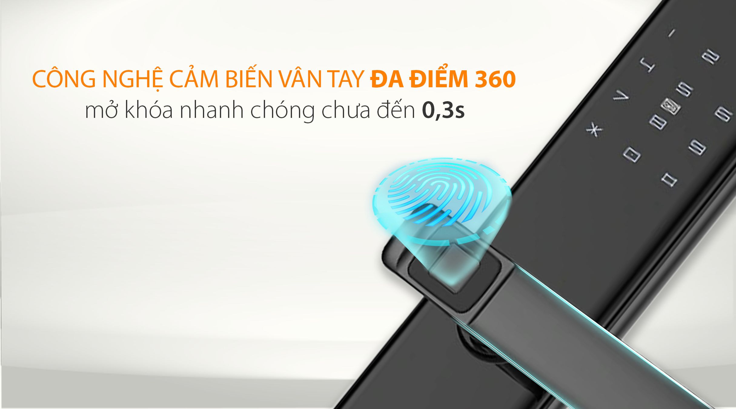 Công nghệ cảm biến khóa điện tử BOSCH ID 30B EU BLACK APP